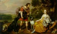 Jan Mytens - Portrait histoire of a young man and lady as Meleager and Atalanta